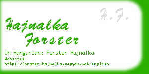 hajnalka forster business card